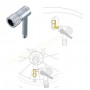 Topeak PRESSURE-RITE ventilio adapteris